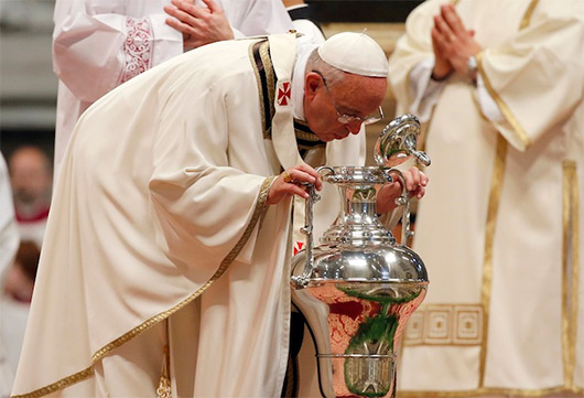 La Messa Crismale con Papa Francesco