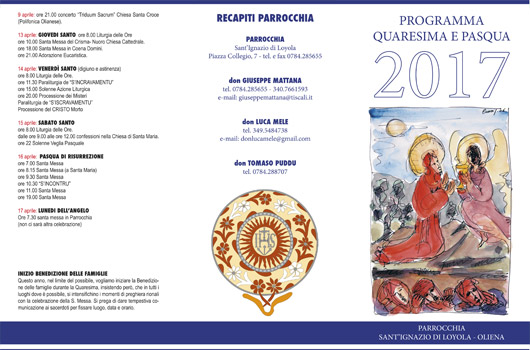 Programma Quaresima e Pasqua 2017 Oliena